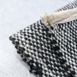 Dywanik jutowy 90×47 cm (czarno-biały)