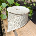Wstążka jutowa (biała) - 5 cm | 300 g/m2